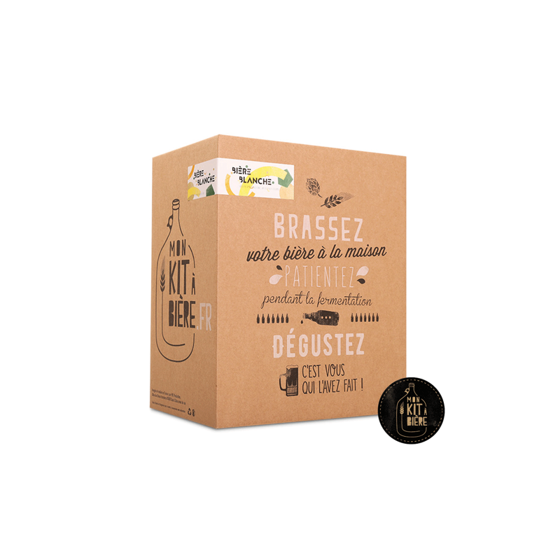 KIT COMPLET DE BRASSAGE ARTISANAL BIÈRE BLANCHE 5 LITRES