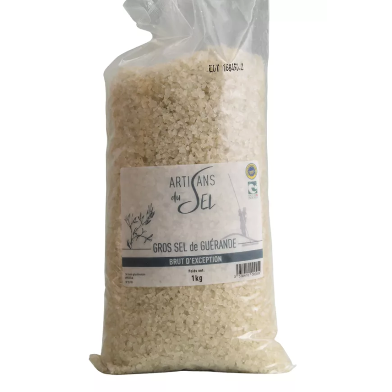 Gros Sel de Guérande Gris – Brut d’Exception – 1kg | Artisans du Sel