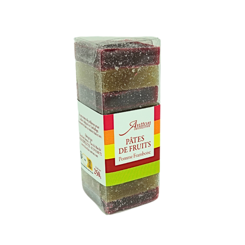 Pates de fruits pomme et framboise