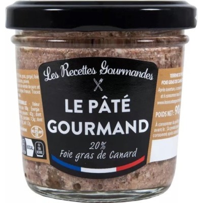 Le pâté gourmand 20% foie gras de canard 90g