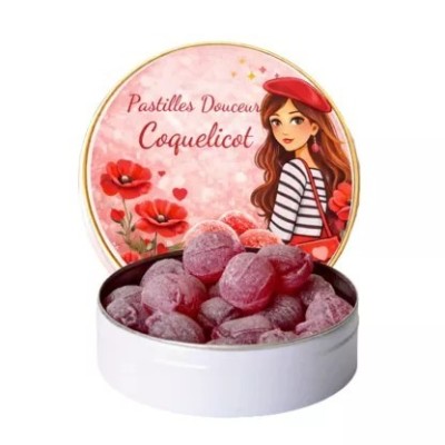 Bonbons saveur coquelicot