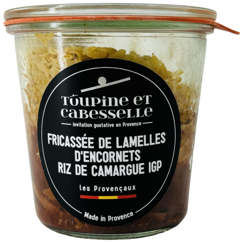 Fricassée de lamelles d'encornets et riz de Camargue IGP