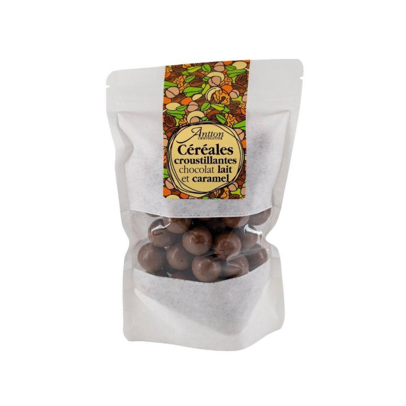 Billes de céréales croustillantes lait au caramel 90 g Antton